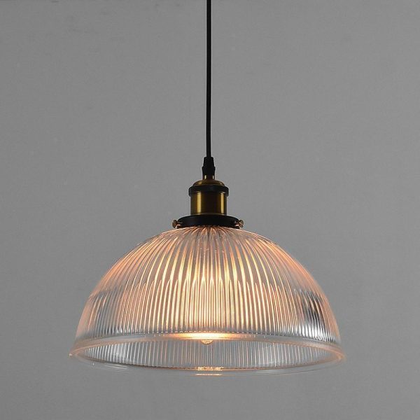 Electroplated Metal Glass Bowl-shaped LED Vintage Pendant Lighting - Image 4