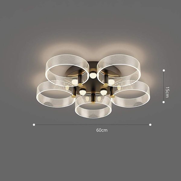 Circles Modernist LED Flush Mount Ceiling Light for Living Room - Image 6