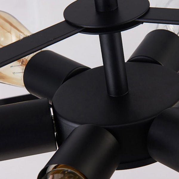 Retro Creative Geometric Hexagonal Glass LED Ceiling Light for Cafe Restaurant - Image 6