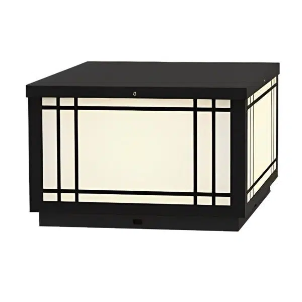 Retro Grilles Waterproof LED 3 Step Dimming Solar Fence Post Lights with Remote - Image 11