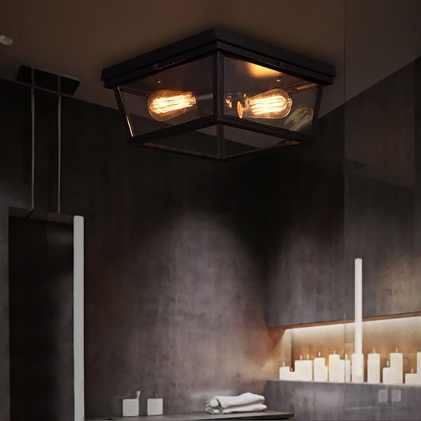 Retro Industrial Style Creative Double-head Porch Balcony Corridor LED Ceiling Lamp - Image 3