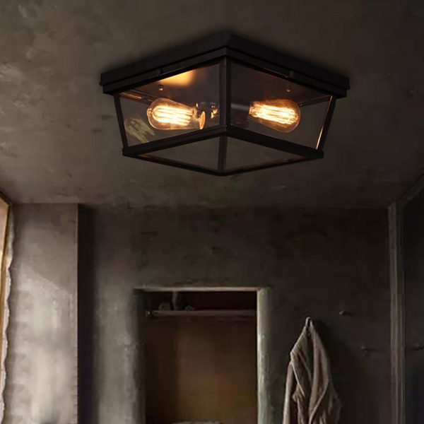 Retro Industrial Style Creative Double-head Porch Balcony Corridor LED Ceiling Lamp - Image 2