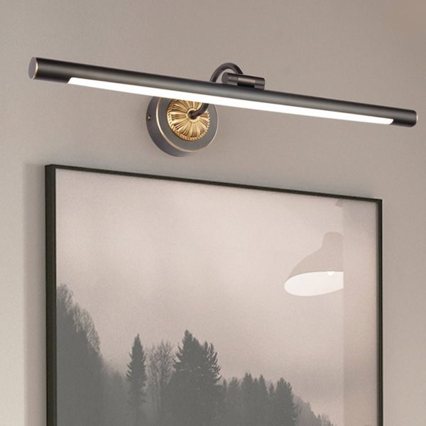 Black Copper Linear Rotatable Bathroom Vanity Light with 240?? Adjustable LED Head