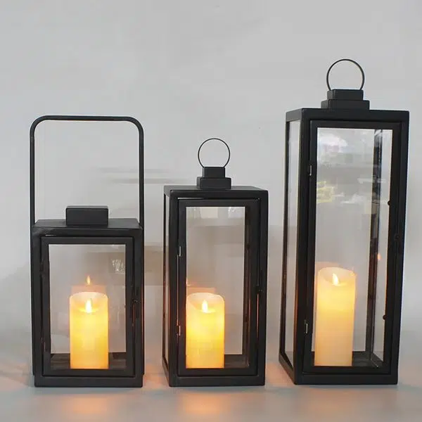 Glass Candle Holder DC 5V LED Black Modern Portable Outdoor Floor Llights - Image 7