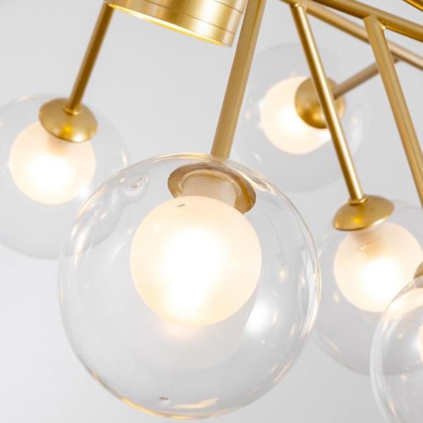 9 Lights Glass LED Modern Chandeliers Ceiling Lights Pendant Light - Image 11