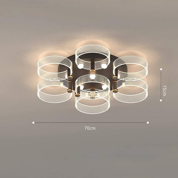 Circles Modernist LED Flush Mount Ceiling Light for Living Room - Image 7