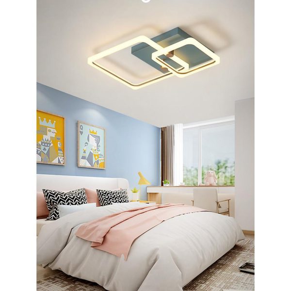 Squares Artistic Dimmable LED Modern Ceiling Lights Flush Mount Lighting - Image 7