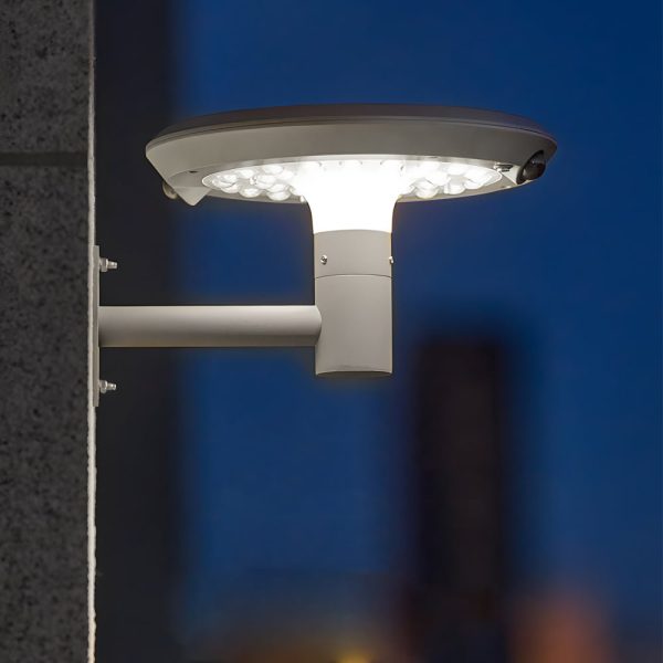 Round Solar-Powered LED Outdoor Wall Light with Motion Sensor - Image 4