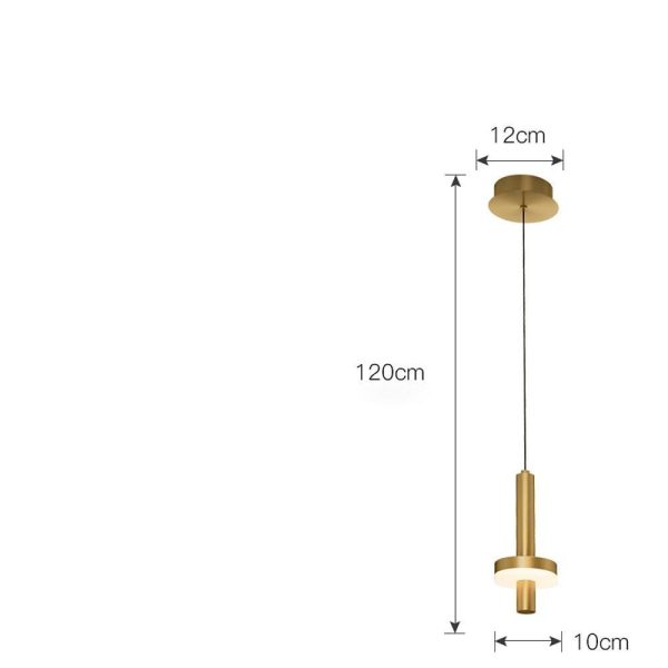Circle Cylinder LED Gold Nordic Pendant Light Hanging Lamp Island Lights - Image 8