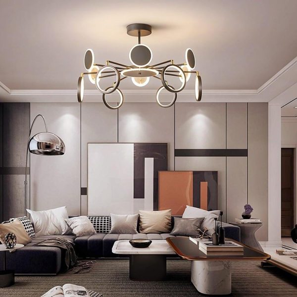 Multi Circle Design Pendant Lighting Acrylic Aluminum Alloy LED Kitchen Lighting Dining Room Lighting Ceiling Light - Image 3