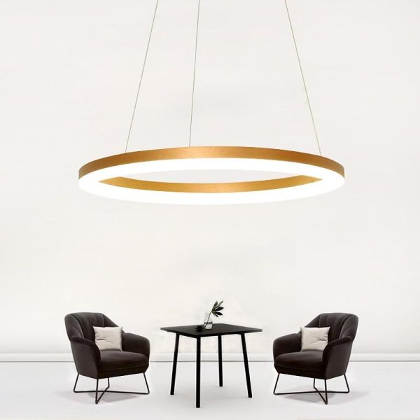 Geometric Slimline Circular Pendant Entry Light Dimmable Ceiling Light - Image 2