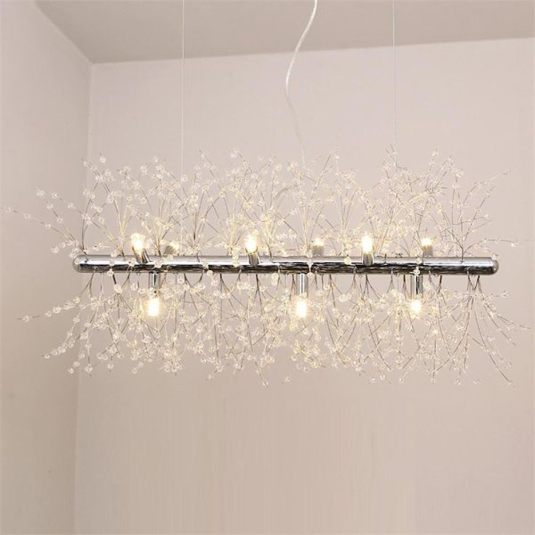 Luxury Modern LED Pendant Light with Electroplated Metal & Crystal Design E26/E27 Compatible - Image 4