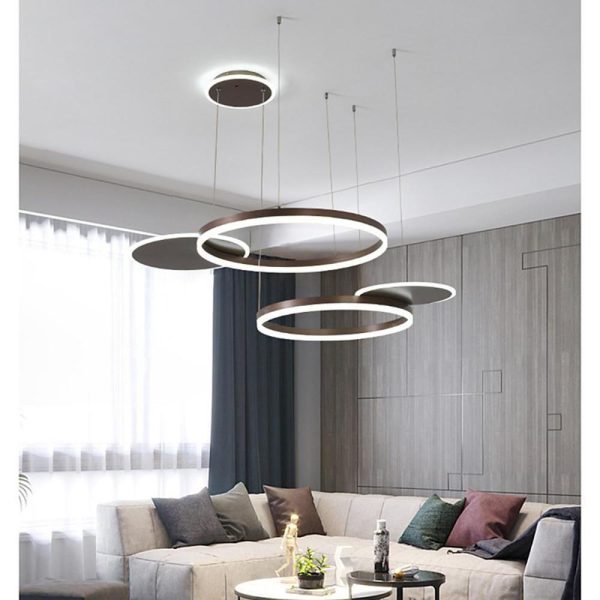 Nordic Circular LED Ceiling Chandelier with with Streamlined Light Distribution - Image 4