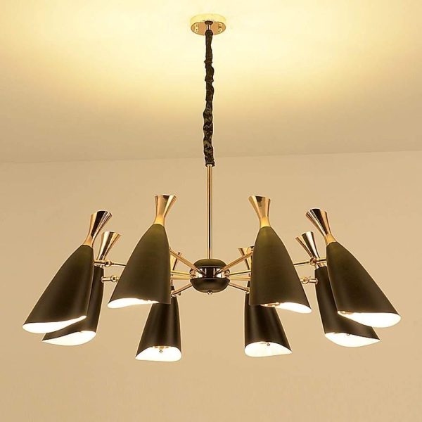 8-light LED Electroplated Metal Nordic Chandeliers Ceiling Lights Fixture - Image 5