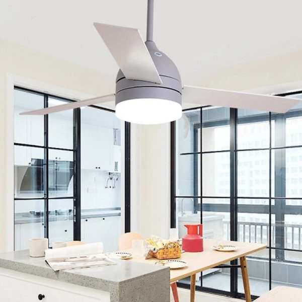 Electroplated Metal Acrylic LED Nordic Ceiling Fans with Lights - Image 5