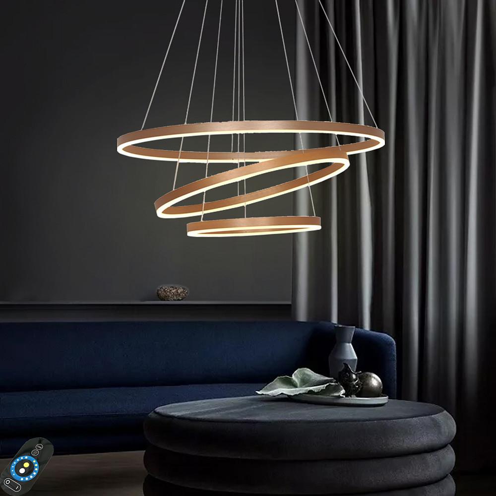 sfru1606370881397-8a60a172-b70f-40f2-91a2-389f68a9e2c3.jpg Three Ringed Chic Modern Metal Framed Foyer Chandelier with Dimmable Lights - Image 1