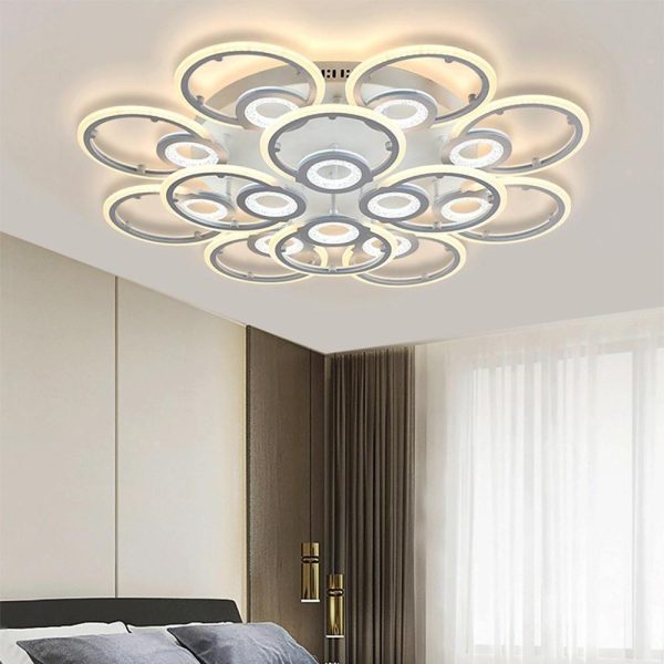Ring Display Metal Geometric Style Design Flush Mount Lighting LED Bedroom Ceiling Lights - Image 4