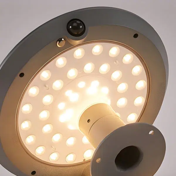 Simple Round LED Solar LED Post Light with Dual Motion Sensor - Image 5