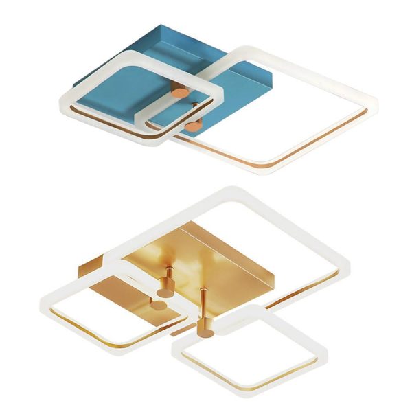 Squares Artistic Dimmable LED Modern Ceiling Lights Flush Mount Lighting - Image 10