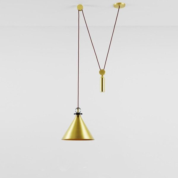 Electroplated metal Conical Adjustable Linear LED Modern Pendant Lighting - Image 5