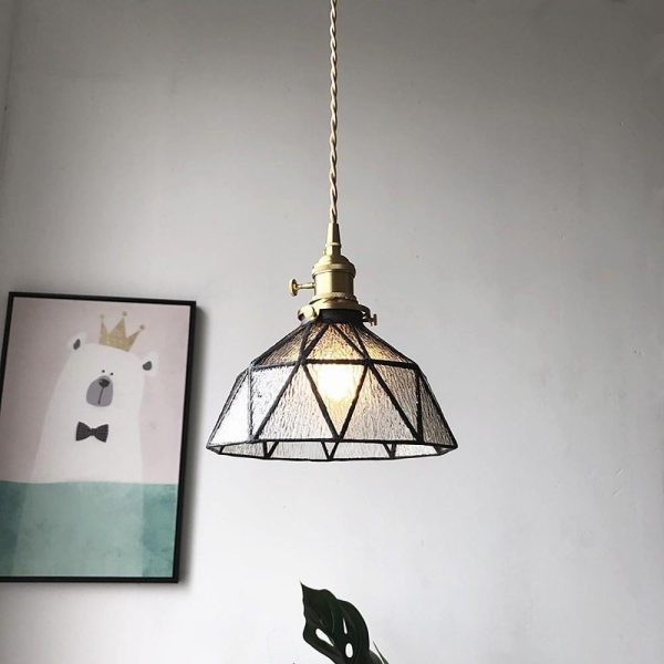 Lantern Industrial Island Kitchen Pendant Lighting Glass Metal Pendant Lighting - Image 5