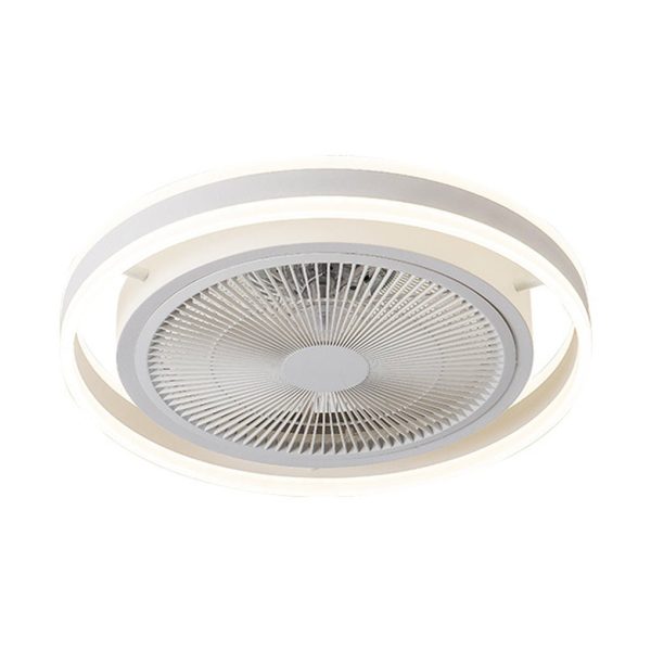 Round Dimming LED Modern Inverter Bladeless Ceiling Fan with Lights - Image 5