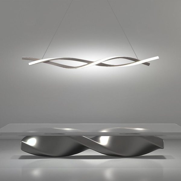 Interwoven Waves LED Modern Pendant Lighting Hanging Lamp Island Lights - Image 6
