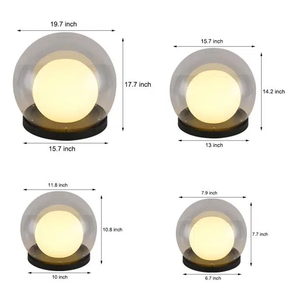 Solar Bubble Lunar Post Light Waterproof Globe Outdoor Lantern Gate Light Outdoor Lamp Landscape Light - Image 8