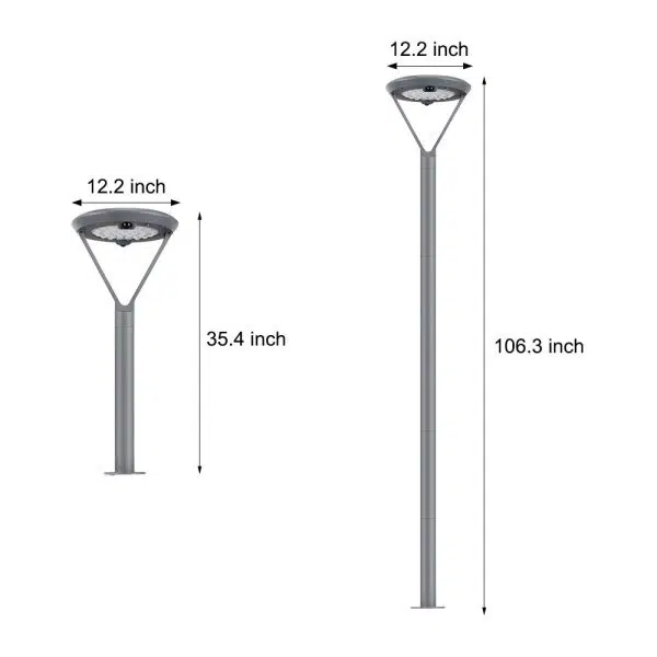 Solar Outdoor Post Garden Pole Light with Dual Motion Sensor - Image 7