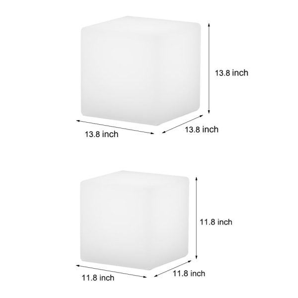 Solar-Powered Luminous LED Cube White Waterproof Outdoor Floor Light - Image 6