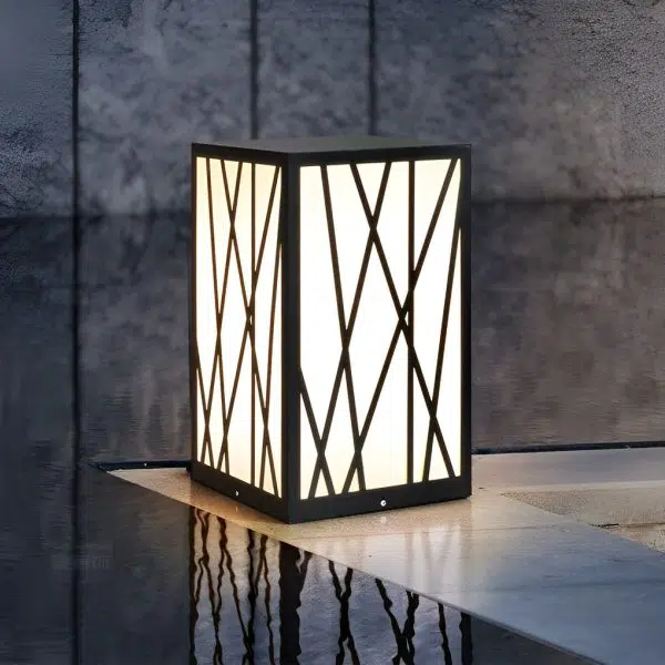 Square 20W LED Waterproof Modern Solar Post Lights Outdoor Pathway Lights - Image 2