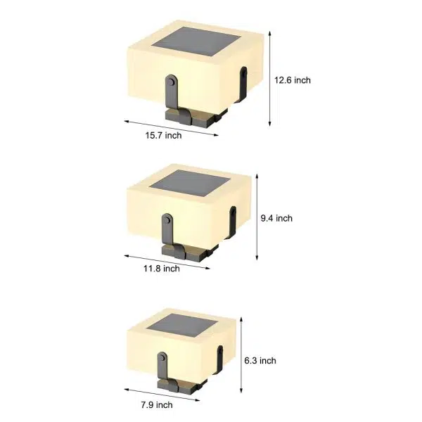 Square IP65 Waterproof LED Creative Modern Solar Fence Post Lights - Image 8