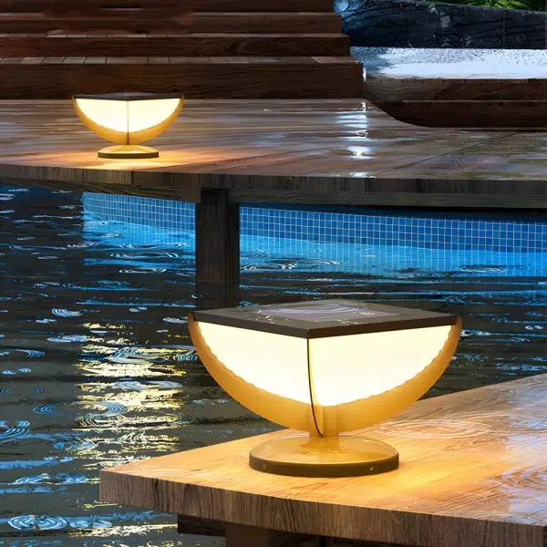 Square Metal Solar Garden Light LED Outdoor Light Post Waterproof Fence Column Head Lamp Pillar Light - Image 4