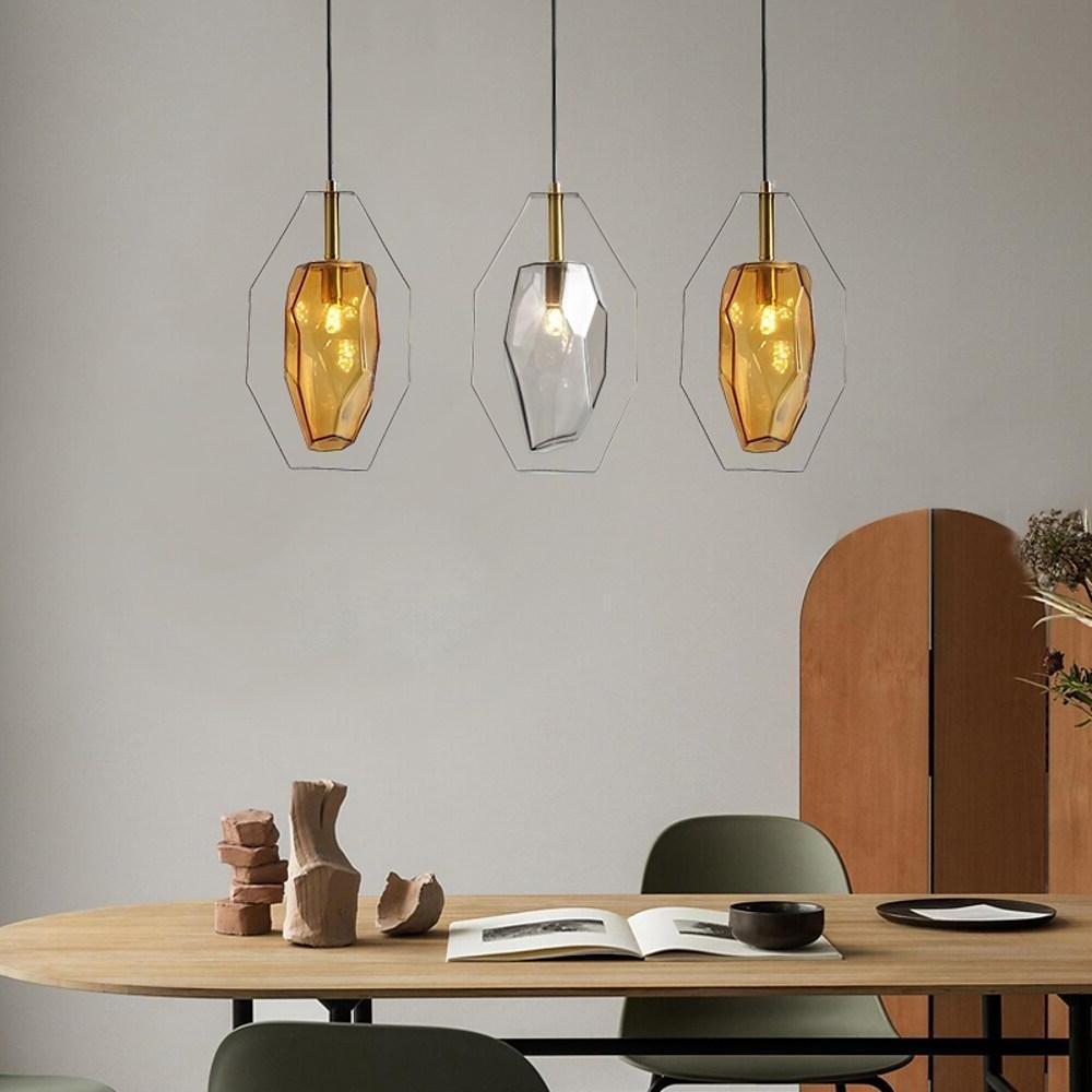ssfmjx1604651534707-cf8877cf-4f66-4b22-ac8b-0c2d3ae5647f-115838.jpg Electroplated Metal Glass LED Nordic Pendant Lighting Kitchen Island Lighting - Image 3