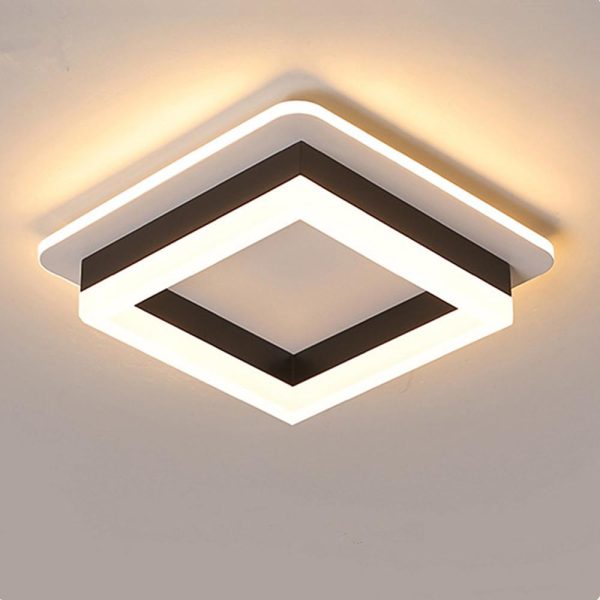 Metal Acrylic Square Design Flush Mount Lighting Modern LED Ceiling Light - Image 3