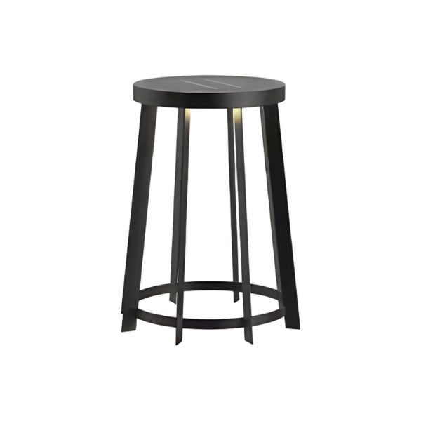 Stainless Steel Round Stool Solar Light Dual-Purpose Outdoor LED Fixture - Image 9