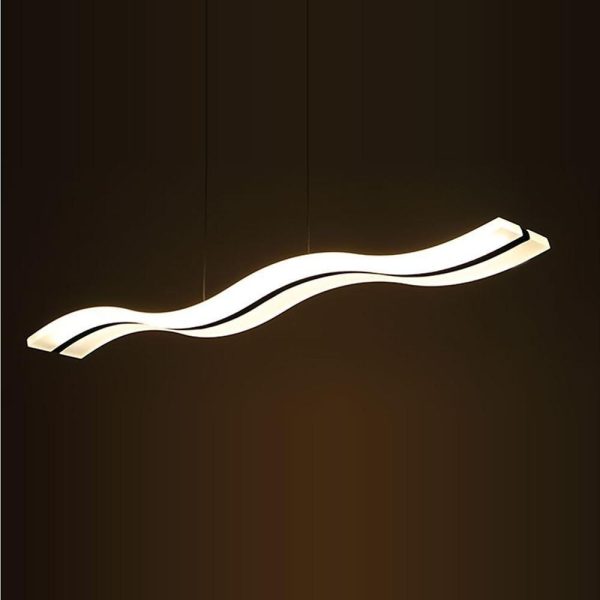 Wavy Acrylic Dimmable LED Modern Pendant Lighting Chandeliers Hanging Lamp - Image 4