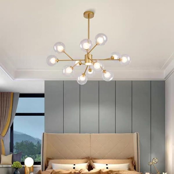 9 Lights Glass LED Modern Chandeliers Ceiling Lights Pendant Light - Image 6
