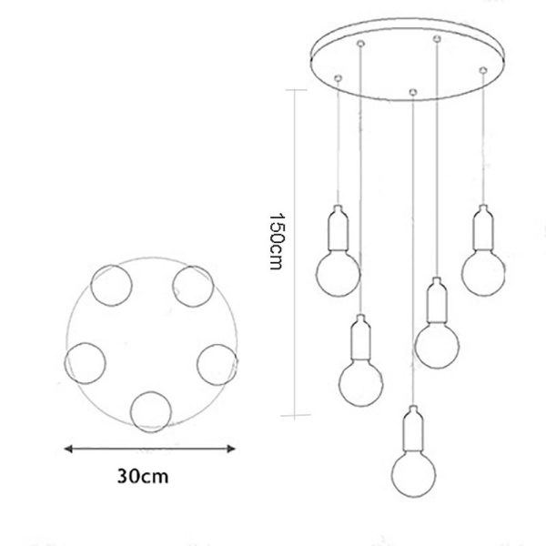 Acrylic Bubble Globe LED Modern Pendant Light Hanging Lamp Island Lights - Image 10