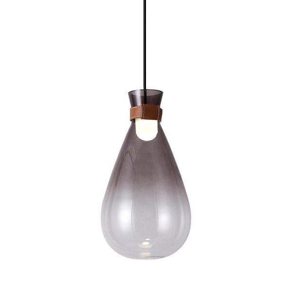 Industrial Teardrop Pendant Light Vintage Glass Metal LED Ceiling Light - Image 7