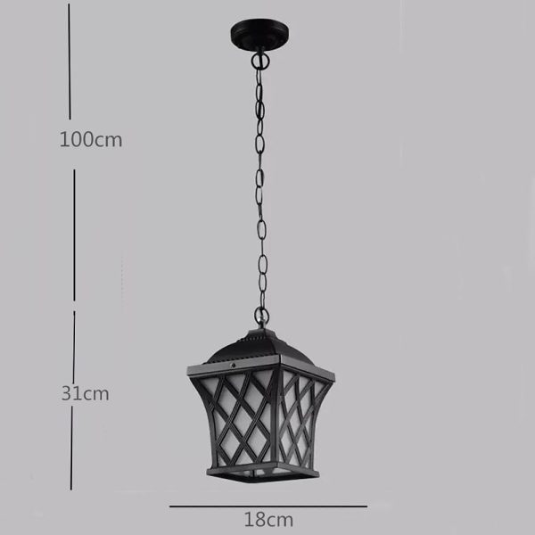 Classic Electroplated Metal Glass Lantern Traditional Pendant Lighting - Image 4
