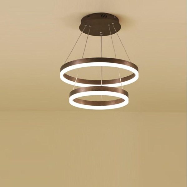 Circle Bedroom Room Chandeliers Modern Aluminum Acrylic Kitchen Ceiling Light - Image 3
