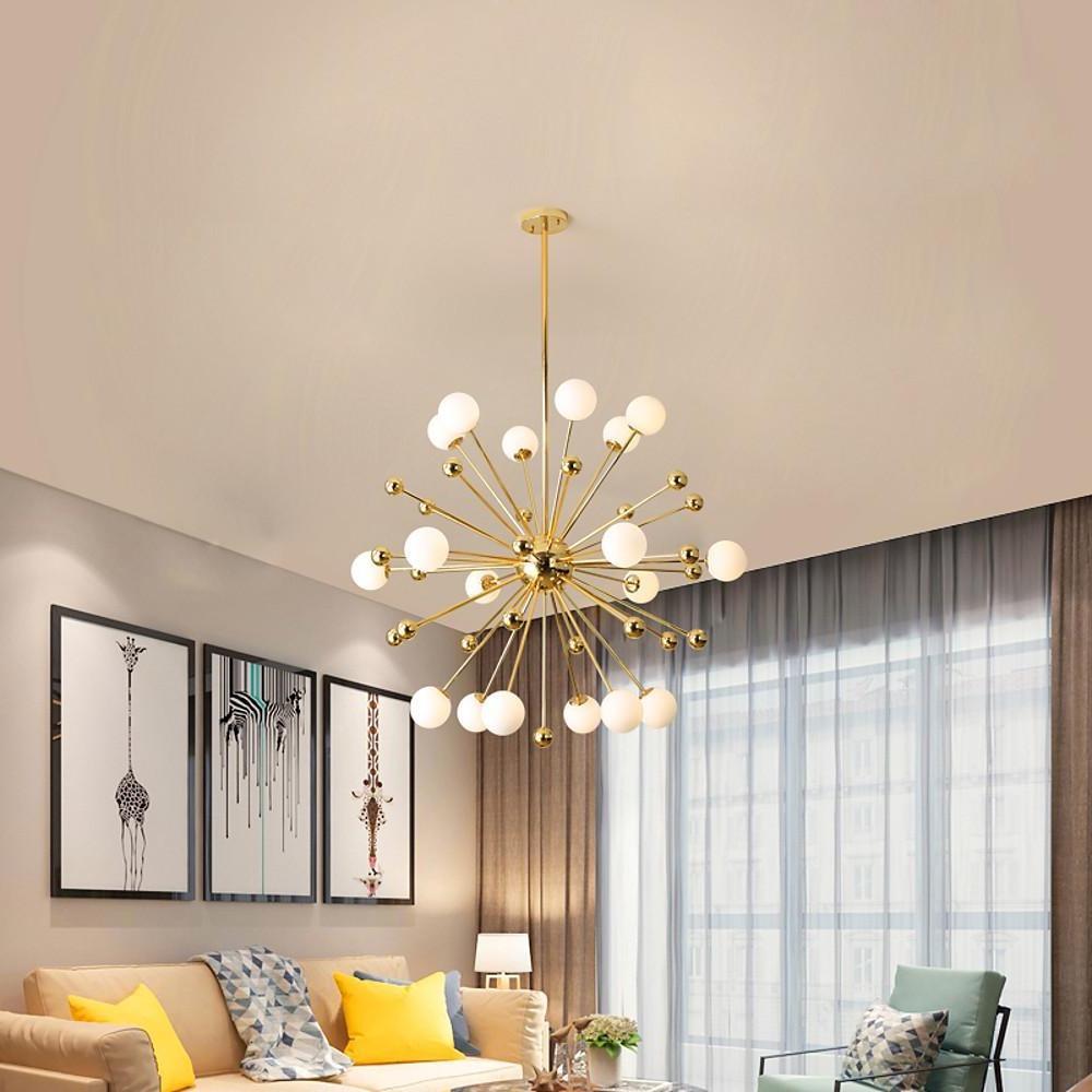 tkwdsd1574214901653-98aa47df-18b5-4ba7-9401-c5ddfc60accf.jpg Nordic Globe Sputnik Chandelier Modern Gold Living Room Chandelier 18 Bulbs - Image 1