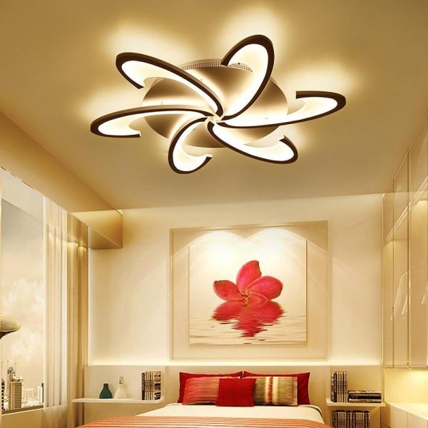 Modern Geometric Wave Flush Mount Light Fixtures Circle Ceiling Light 1 Bulb - Image 2