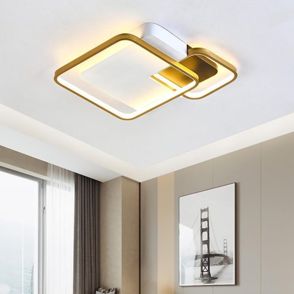 Multiple Square Circular LED Nordic Flush Mount Lighting Ceiling Lights - Image 3