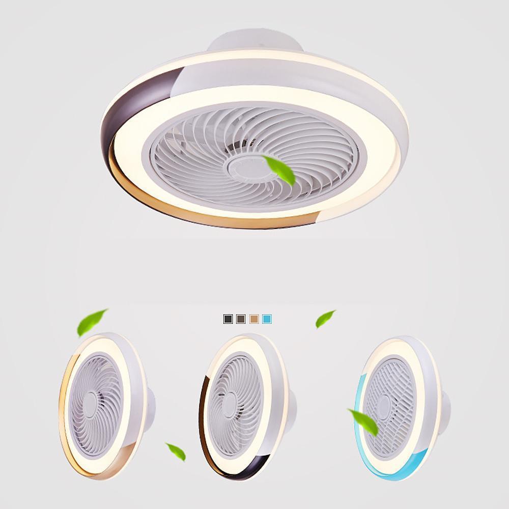 tpteaw1622454792511-9e704d11-a3fa-49f0-8604-be70959d8164-939183.jpg White Flush Mount Bladeless Fan Ceiling with LED Light - Image 1