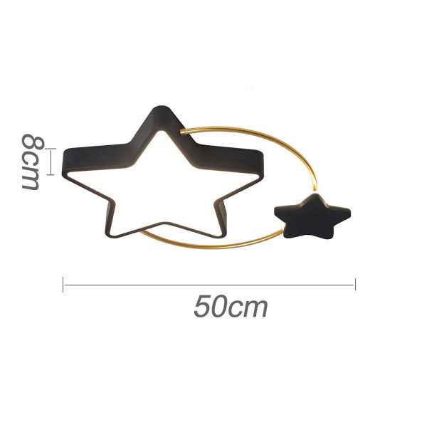 2 Star Shapes Flush Mount Ceiling Light LED Classic Dimmable Baby Kids Lights for Bedroom - Image 8