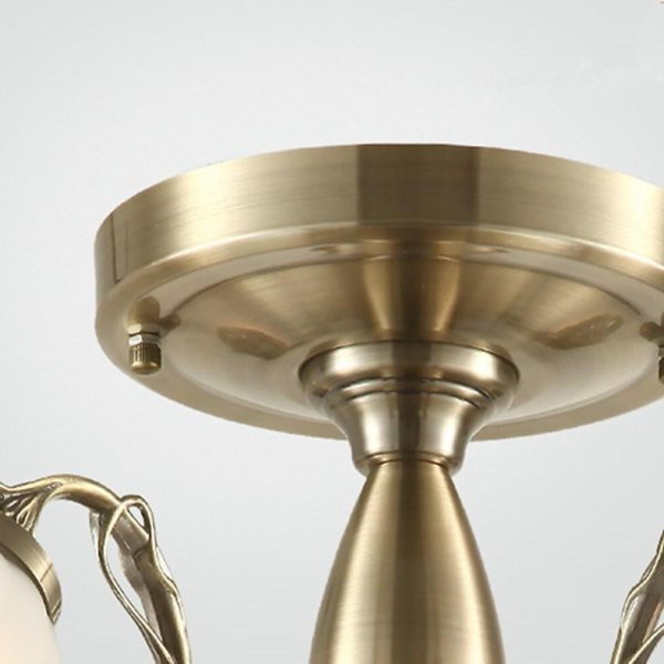 8-light Electroplated Glass Flower Shaped LED Traditional Chandeliers - Image 8