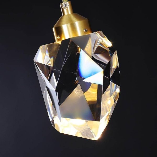 6-light Electroplated Crystal LED Nordic Chandeliers Hanging Ceiling Lights - Image 5