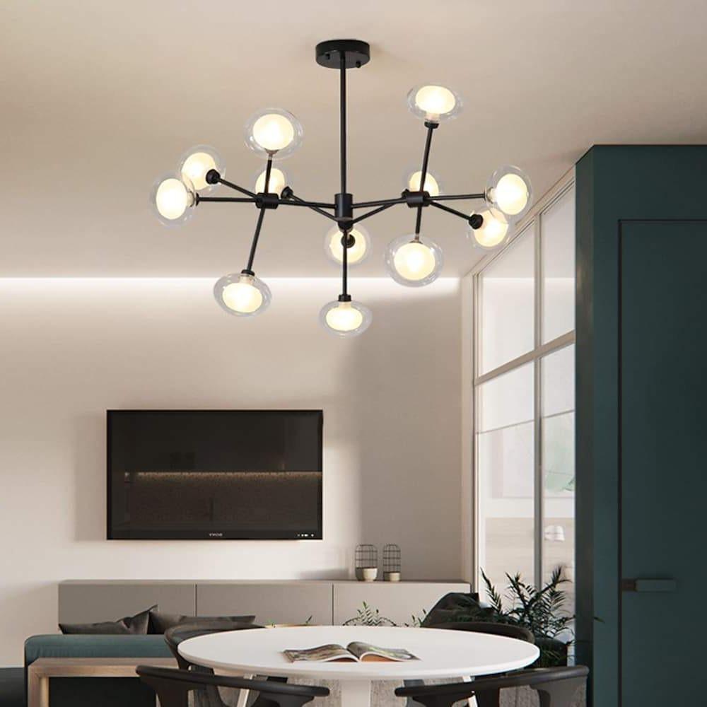 tznzlf1560833990571-ce86f739-5f1e-43dc-8edb-75ce87dd622f.jpg Multiwave Design Sputnik Chandelier LED Dining Room Chandeliers with 12 Bulbs - Image 1